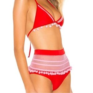 Tularosa Thessy Swim Bikini Bottom with Pom Pom